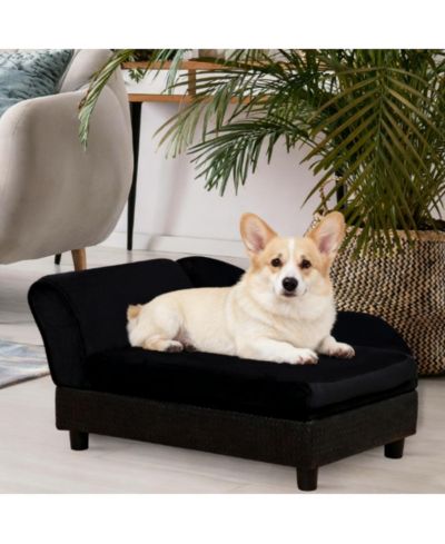 6thdruple Small Pet Sofa with Storage and Tufted Cushion