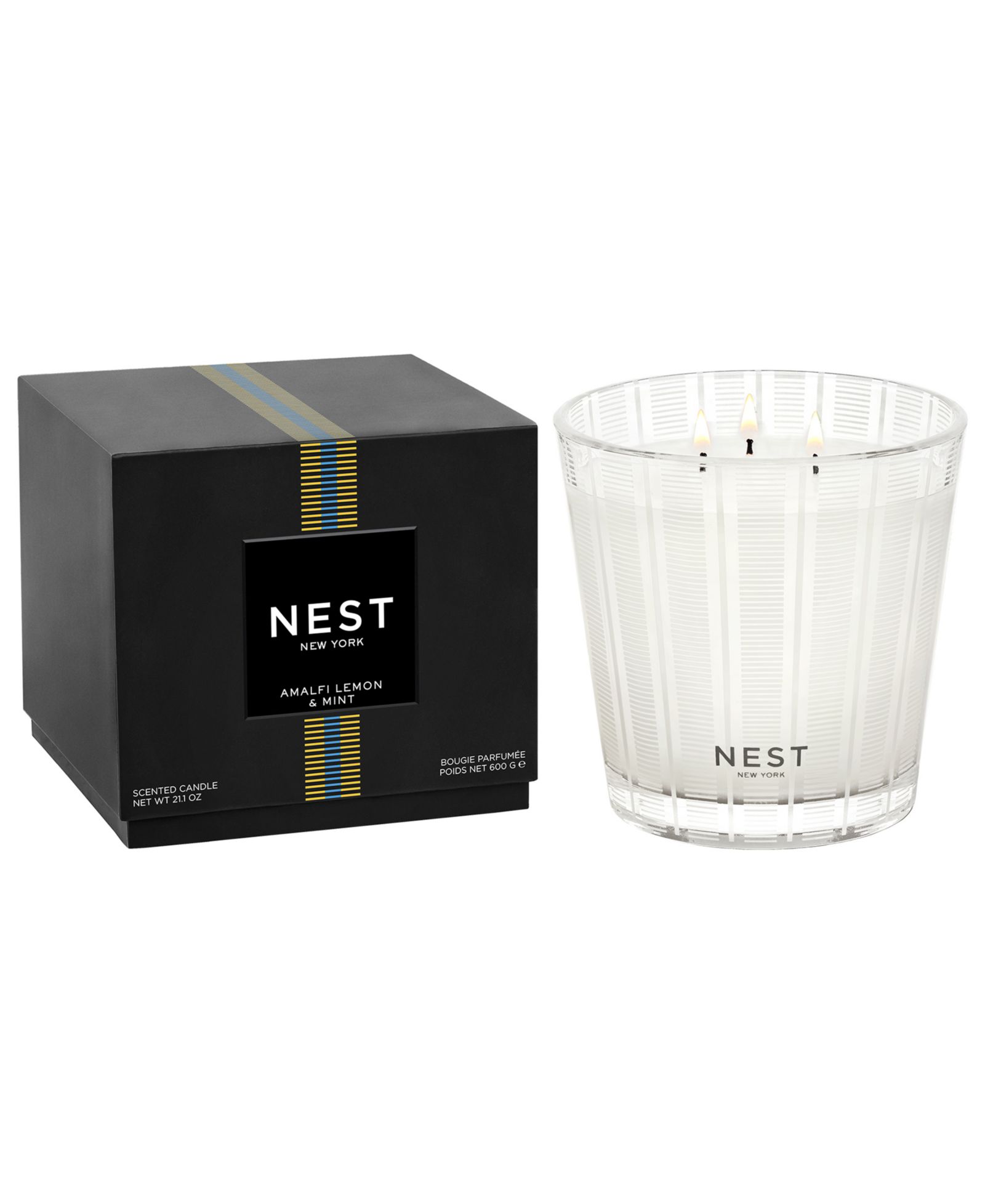 NEST New York Amalfi Lemon and Mint Свеча с 3 фитилями 21.1 oz.