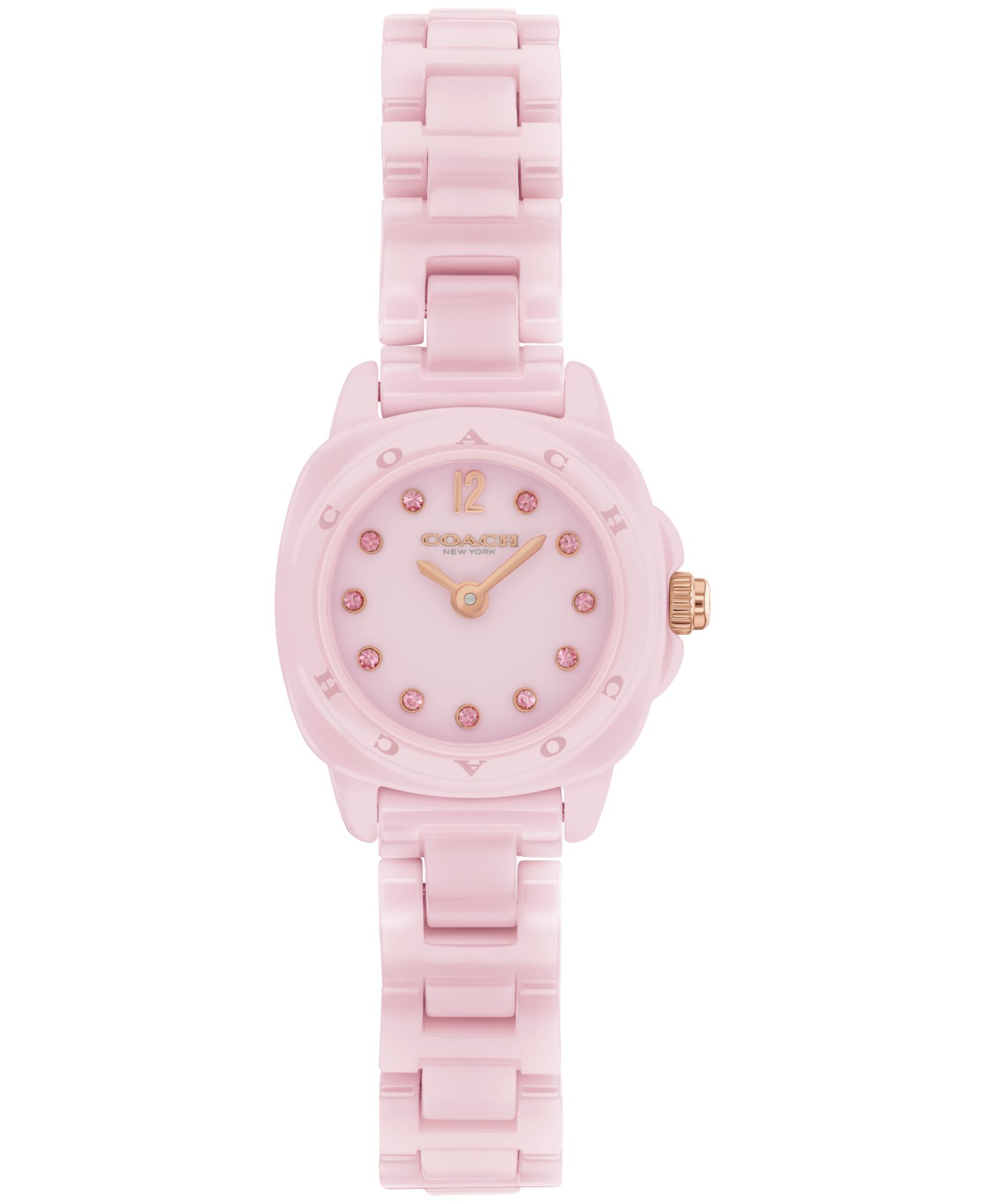 Часы COACH Women's Kitt Pink Ceramic Bracelet 21mm