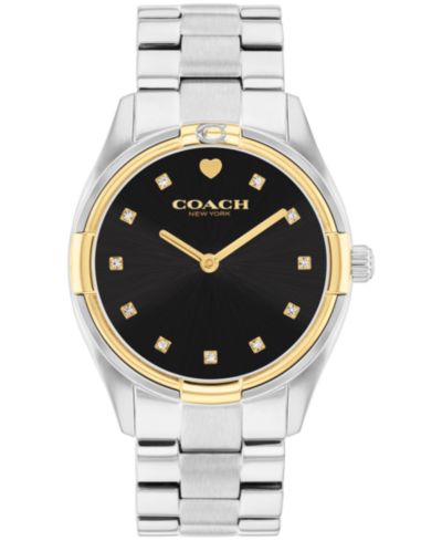 Женские часы COACH Brooks из нержавеющей стали с серебристым покрытием, 34mm