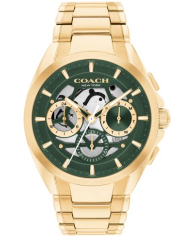 Мужские часы COACH Jackson, золотистая нержавеющая сталь, 41.5mm