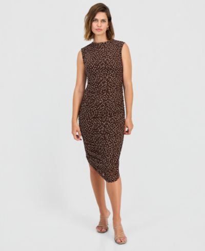 Bar III Women's Ruched Mesh Dress, Macy's Exclusive