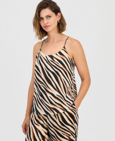 Bar III Women's Animal-Print Satin Camisole, Macy's Exclusive