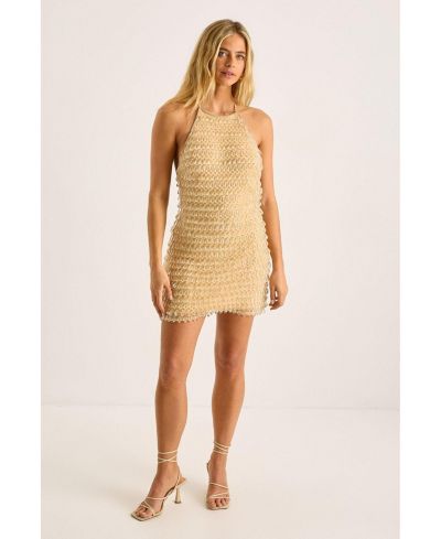 Nasty Gal Women's Droplet Beaded Mini Dress