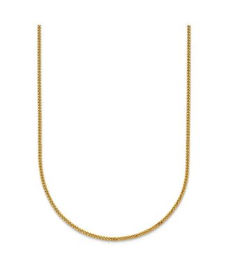 Золотая цепочка Curata Jewelry 18k Yellow Gold Italian 1.2mm Thin Curb, 16-24 Inches