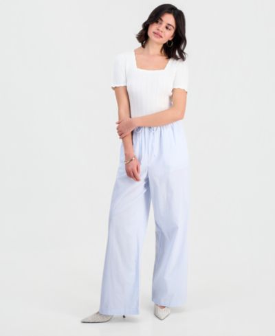 Брюки Petite из хлопка в клетку gingham And Now This