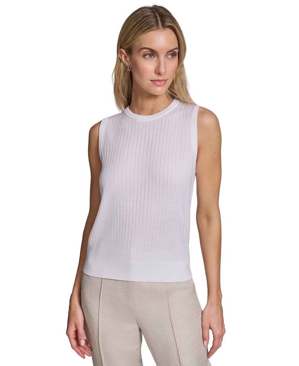 Calvin Klein Women's Sleeveless Crewneck Knit Sweater