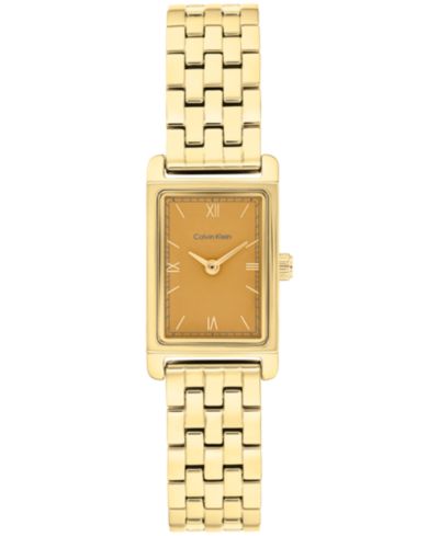 Calvin Klein Women's CK Light Gold Tone Stainless Steel Bracelet Watch, 16mm