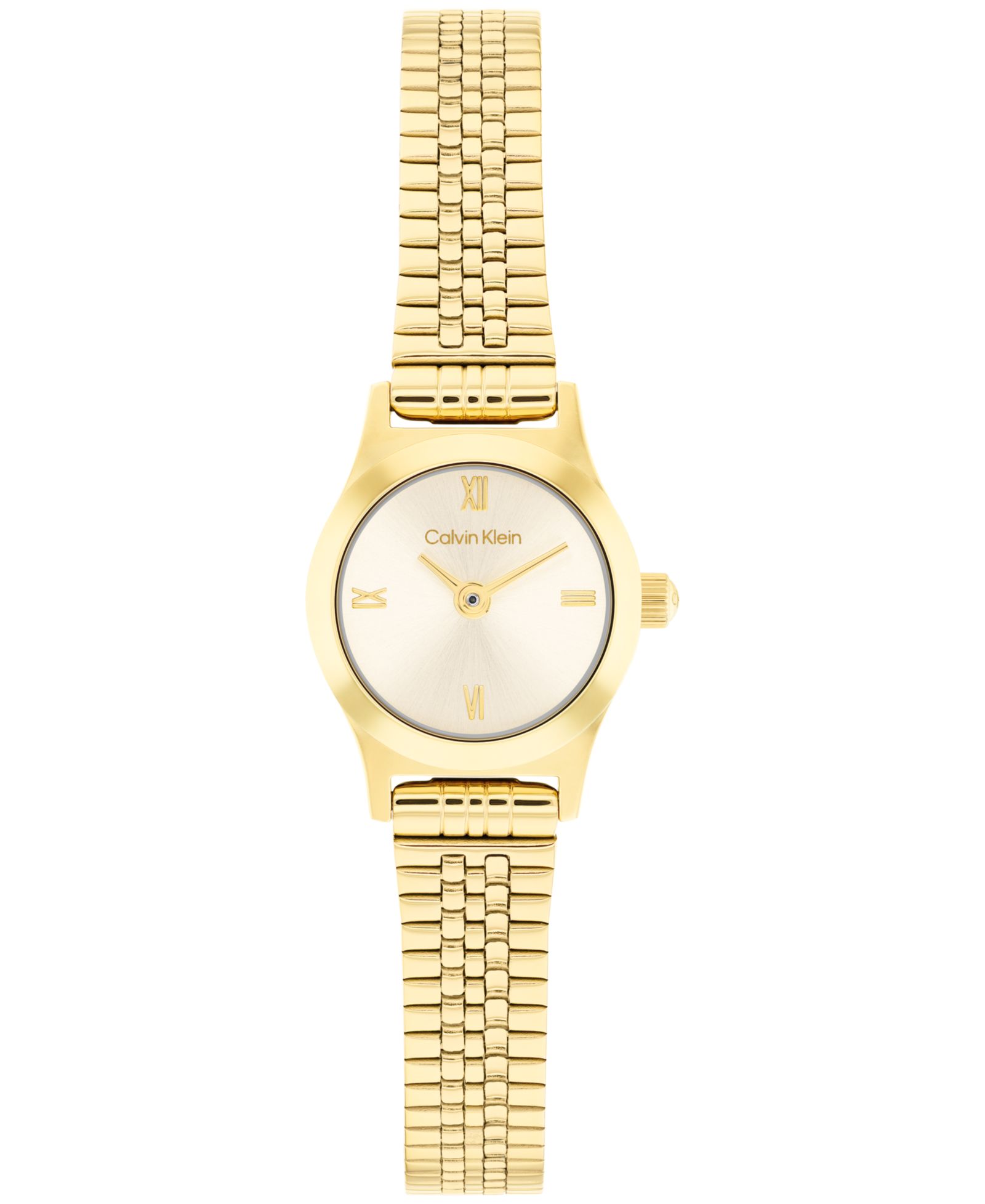 Calvin Klein женские часы CK Contemporary Gold Tone Stainless Steel, 18mm
