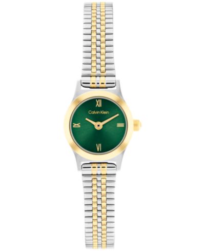 Calvin Klein Women's CK Contemporary Two Tone Stainless Steel Bracelet Watch, 18mm