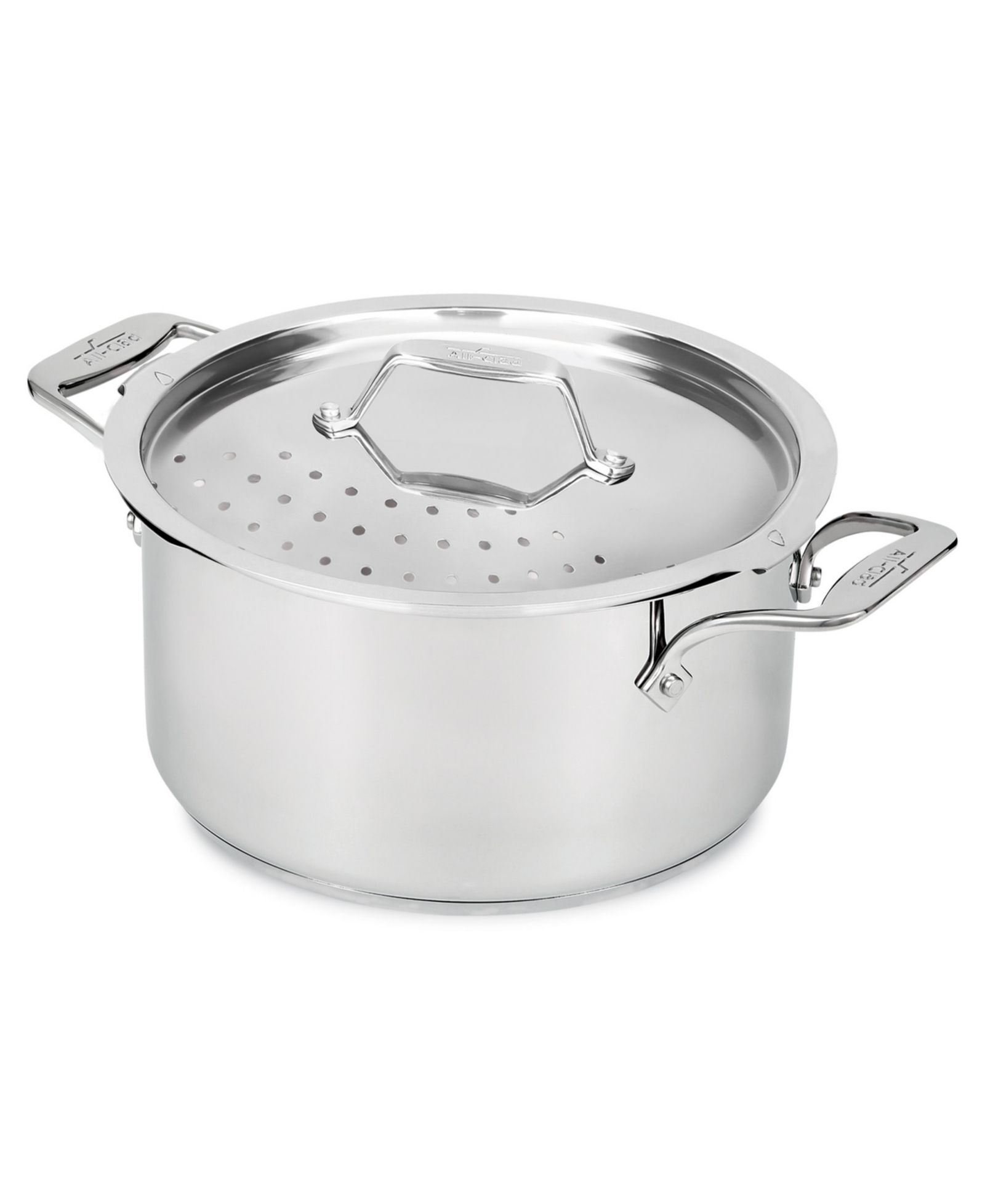 Многофункциональная кастрюля All-Clad Simply Strain Stainless Steel 6-quart с крышкой