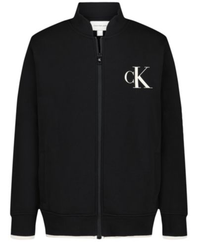 Calvin Klein Boys' 8-20 Long-Sleeve Bomber Sweatshirt