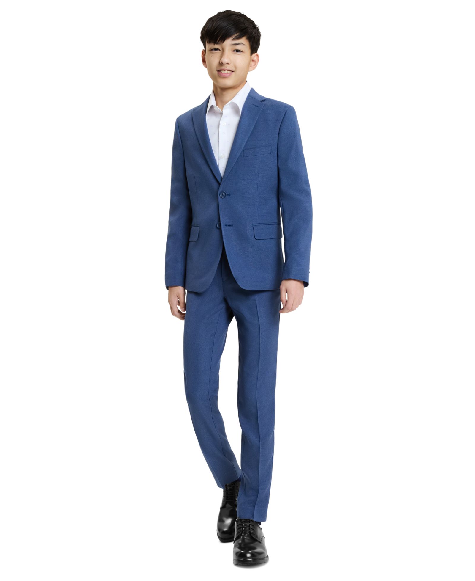 Kenneth Cole Reaction Boys' 8-20 Button Front Jacket and Pants, 2-Piece Set