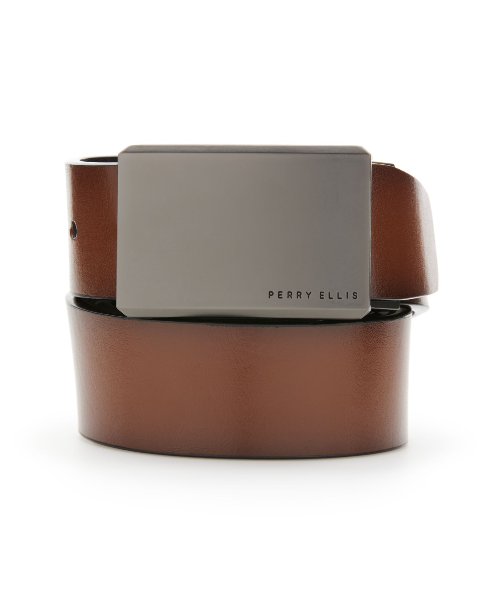 Мужской реверсивный ремень Perry Ellis Portfolio Plaque