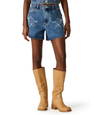 Steve Madden Women's Dally Mid-Rise Denim Shorts