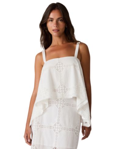Steve Madden Women's Ainslee Eyelet Sleeveless Top