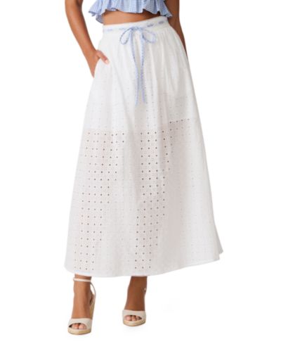 Steve Madden Women's Zana Loose-Fit Eyelet Skirt