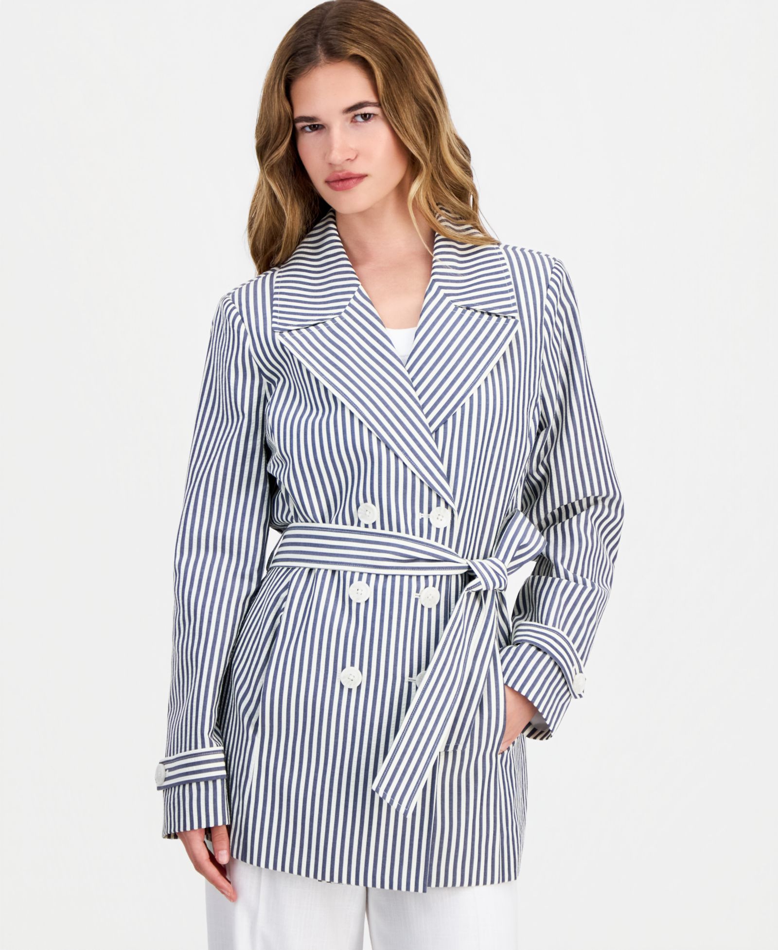 Tahari ASL Petite Seersucker Wrap Blazer