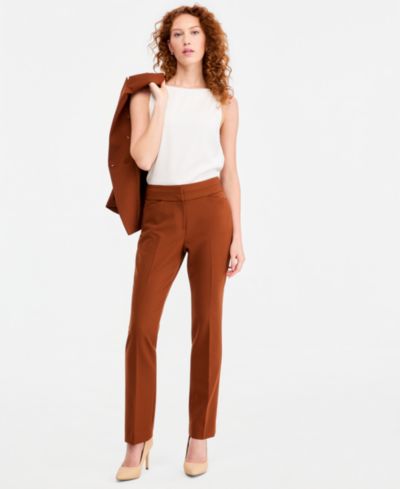 Брюки Tahari ASL Petite Mid-Rise Straight Leg