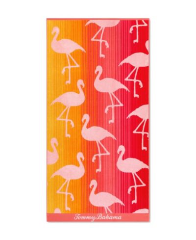 Tommy Bahama Flamingo Sunrise Yarn Dyed Beach Towel, 36" x 68"
