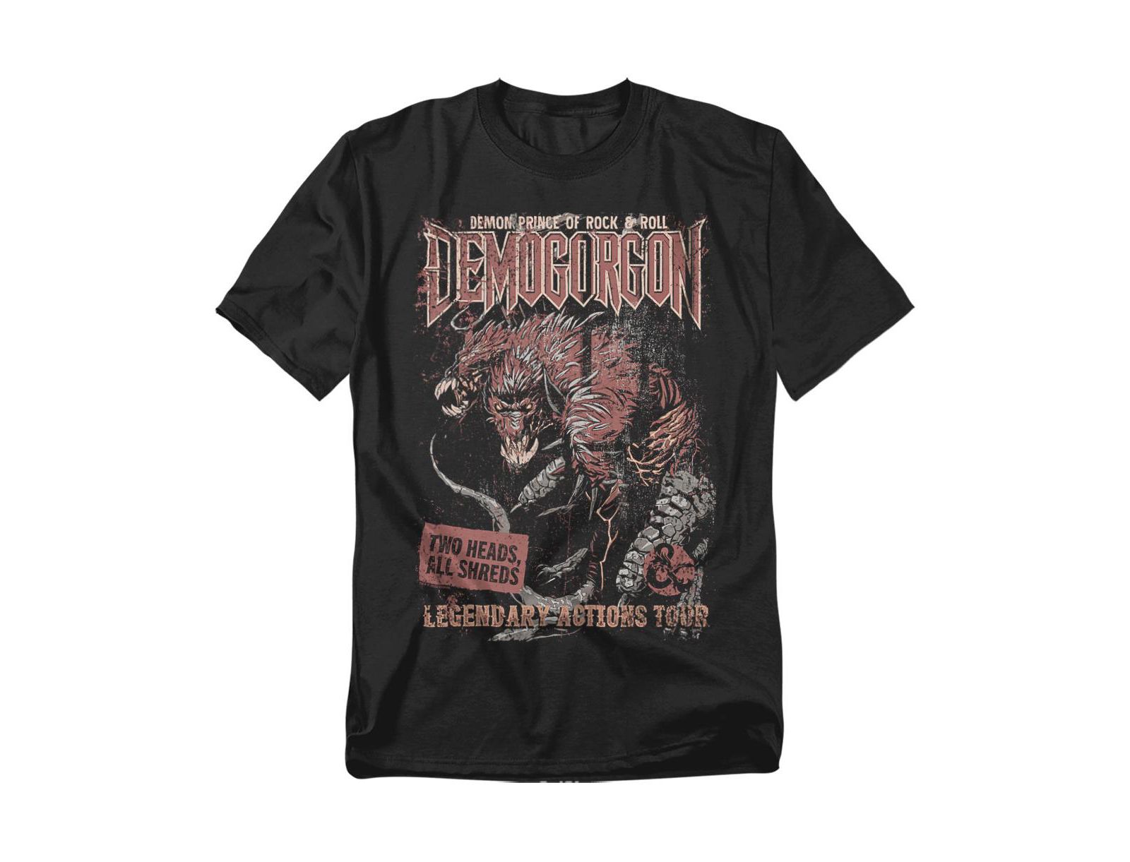 D&D Men's Dungeons And Dragons Demogorgon Tour T-Shirt