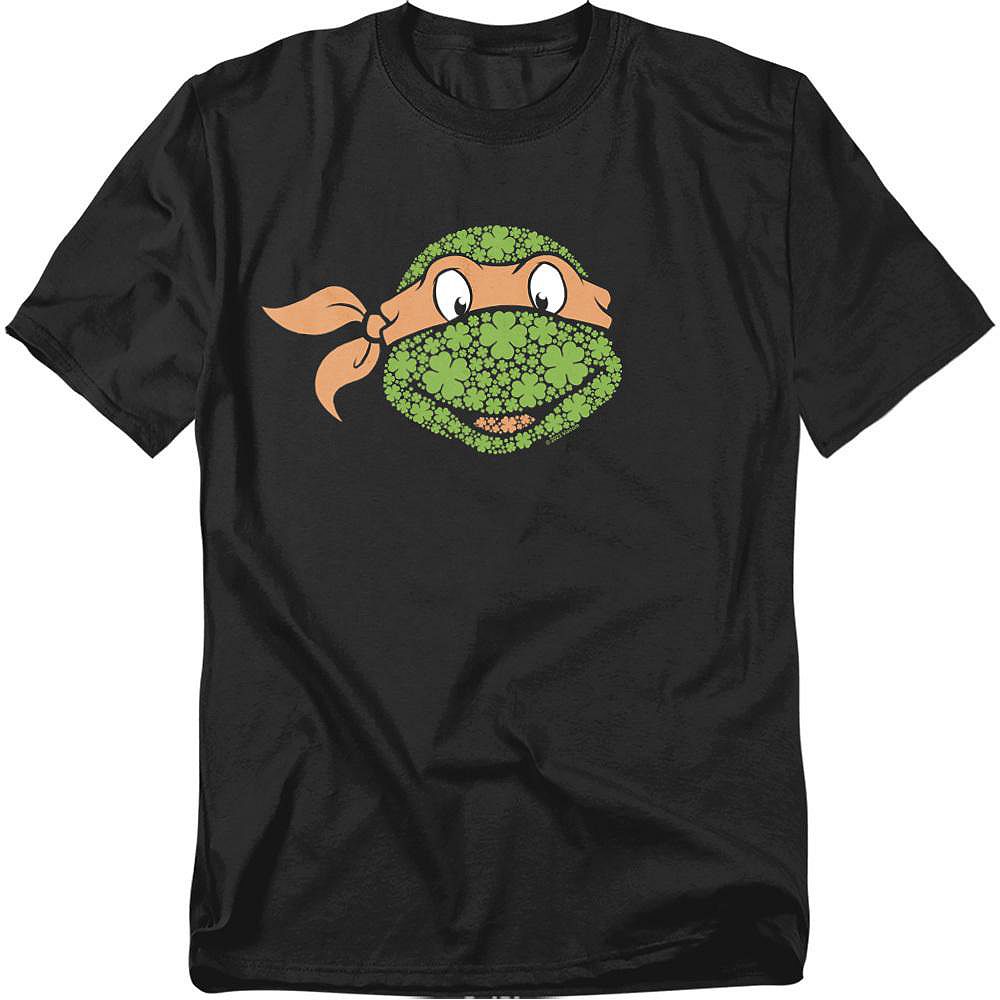 Teenage Mutant Ninja Turtles Men's St. Patrick's Day Clover Michelangelo T-Shirt