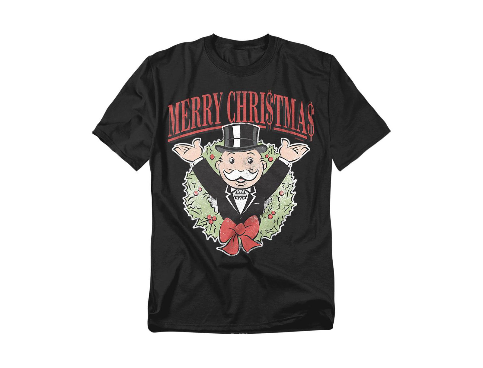 MONOPOLY Men's Man Merry Christmas T-Shirt