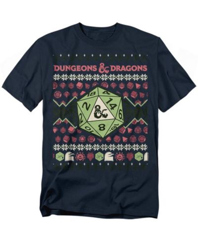 Мужская футболка D&D Men's Dungeons And Dragons 20 Sided Dice Ugly Christmas T-Shirt