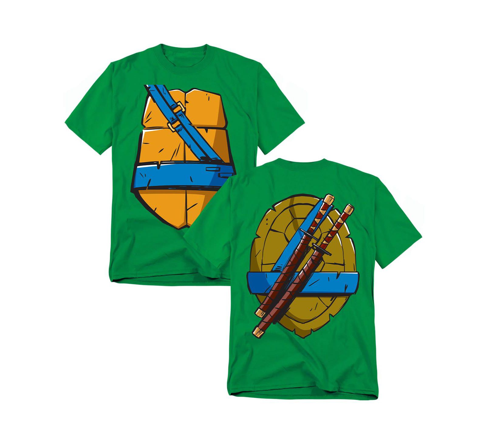 Teenage Mutant Ninja Turtles Men's 2012 Leonardo Shell Front T-Shirt