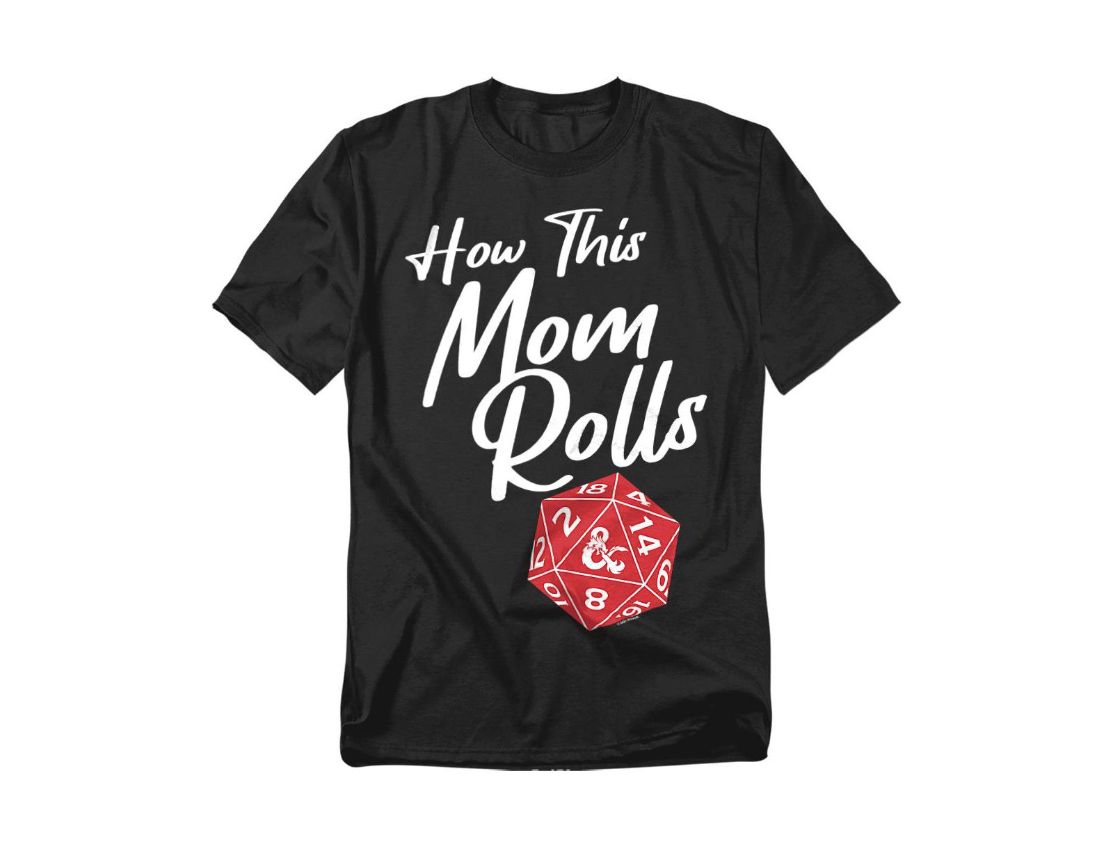 D&D Men's Dungeons Dragons Mother's Day How This Mom Rolls T-Shirt