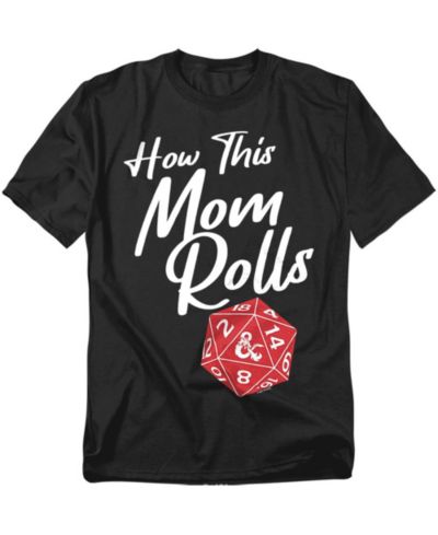 D&D Men's Dungeons Dragons Mother's Day How This Mom Rolls T-Shirt