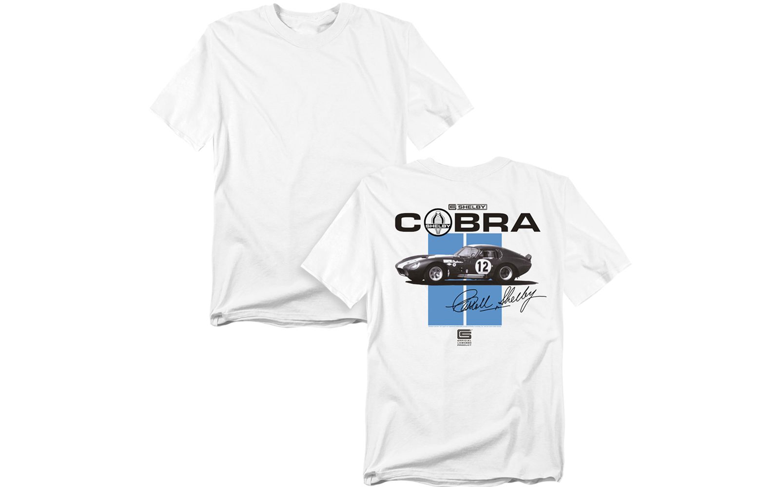 Mustang Men's Shelby Cobra Racing Stripes Back T-Shirt