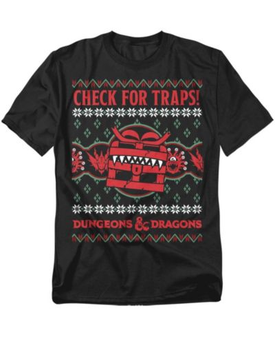 мужская футболка D&D Dungeons And Dragons Check For Traps Ugly Christmas