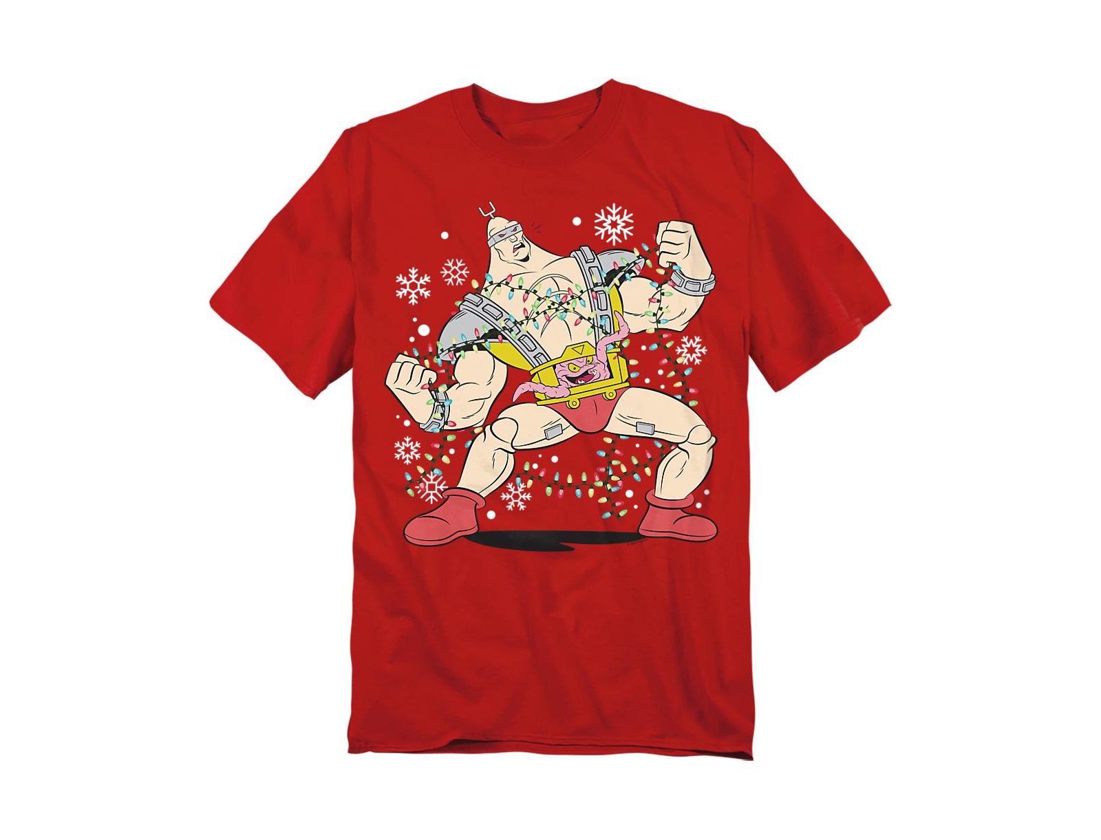 Teenage Mutant Ninja Turtles Men's Robot Krang Christmas Lights T-Shirt