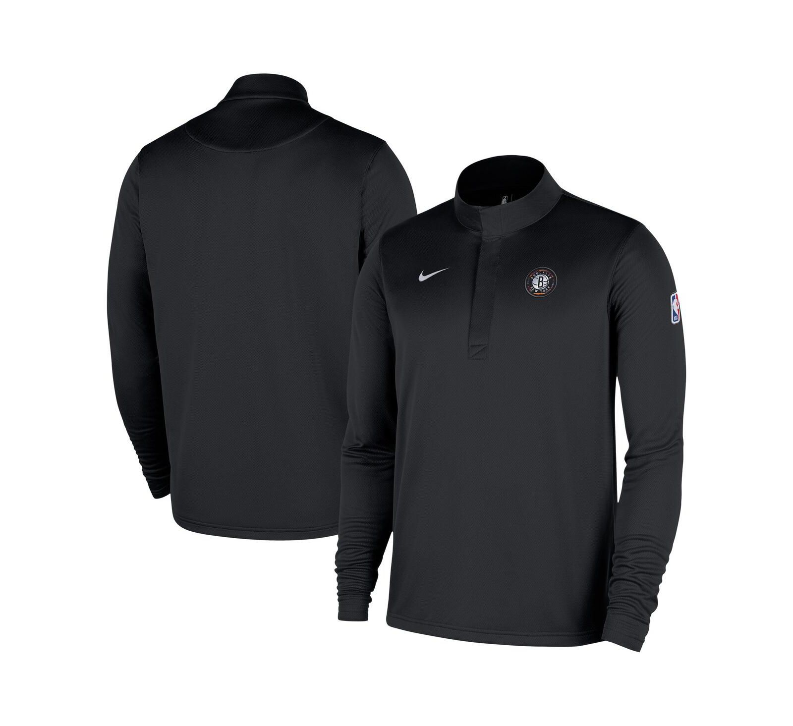 Nike Men's Black Brooklyn Nets 2025/26 City Edition Remix Authentic Coaches Dri-FIT Half-Zip