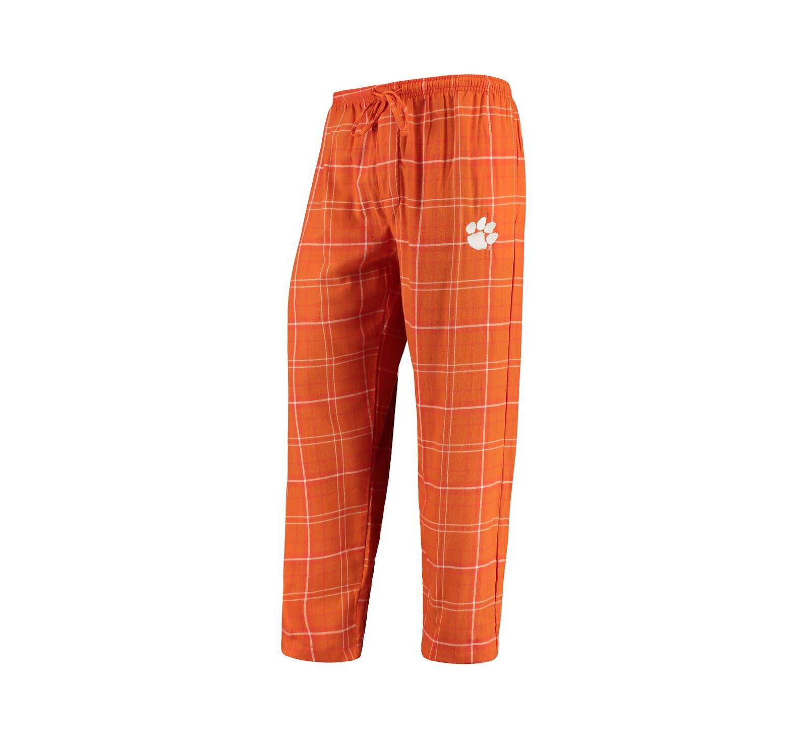 Concepts Sport Men's Orange/White Clemson Tigers Ultimate Flannel Pants