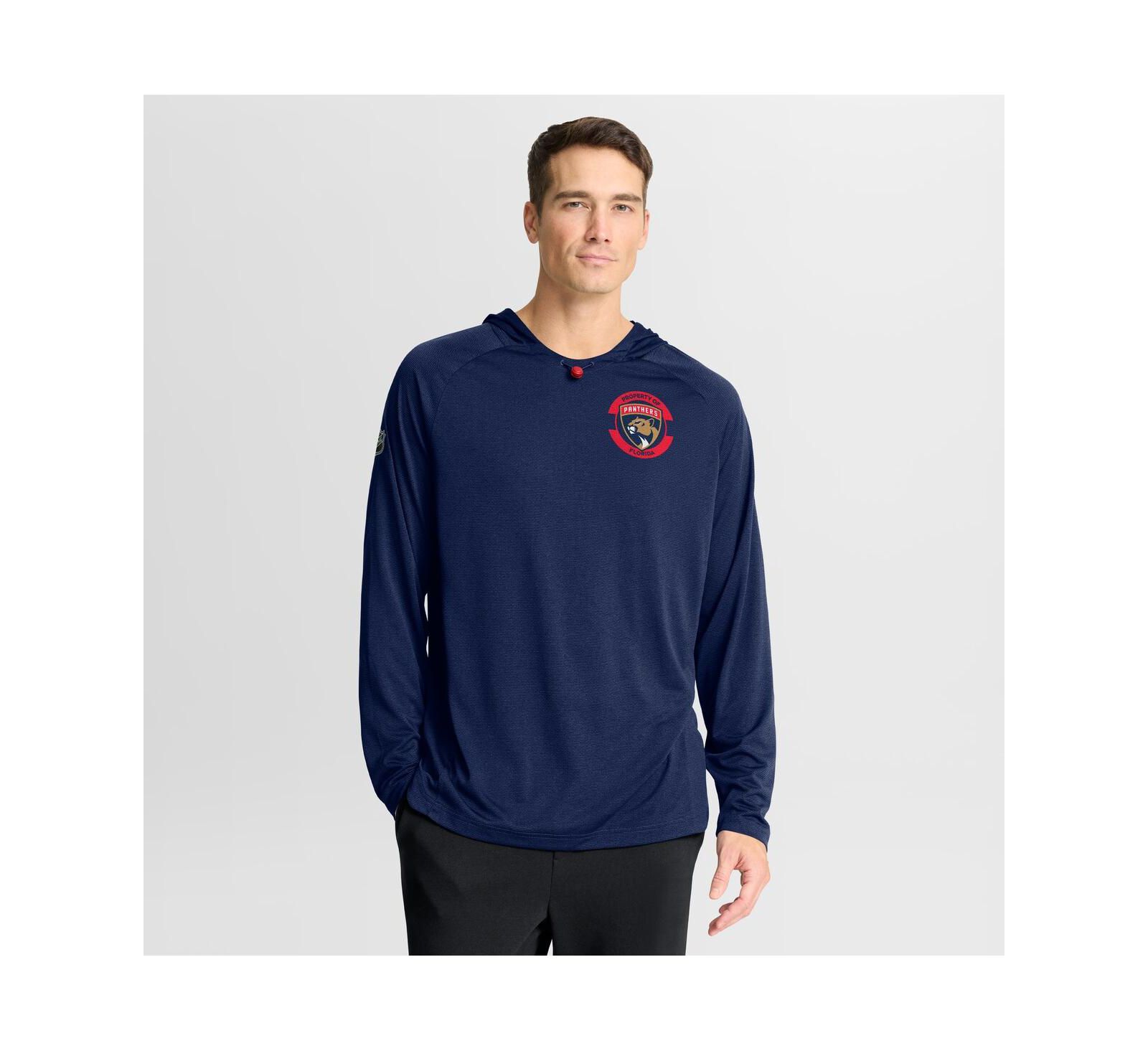Fanatics Мужское худи Raglan с логотипом Florida Panthers Navy Blue