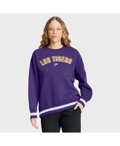 Женская оверсайз толстовка Nike LSU Tigers Legacy Phoenix фиолетового цвета