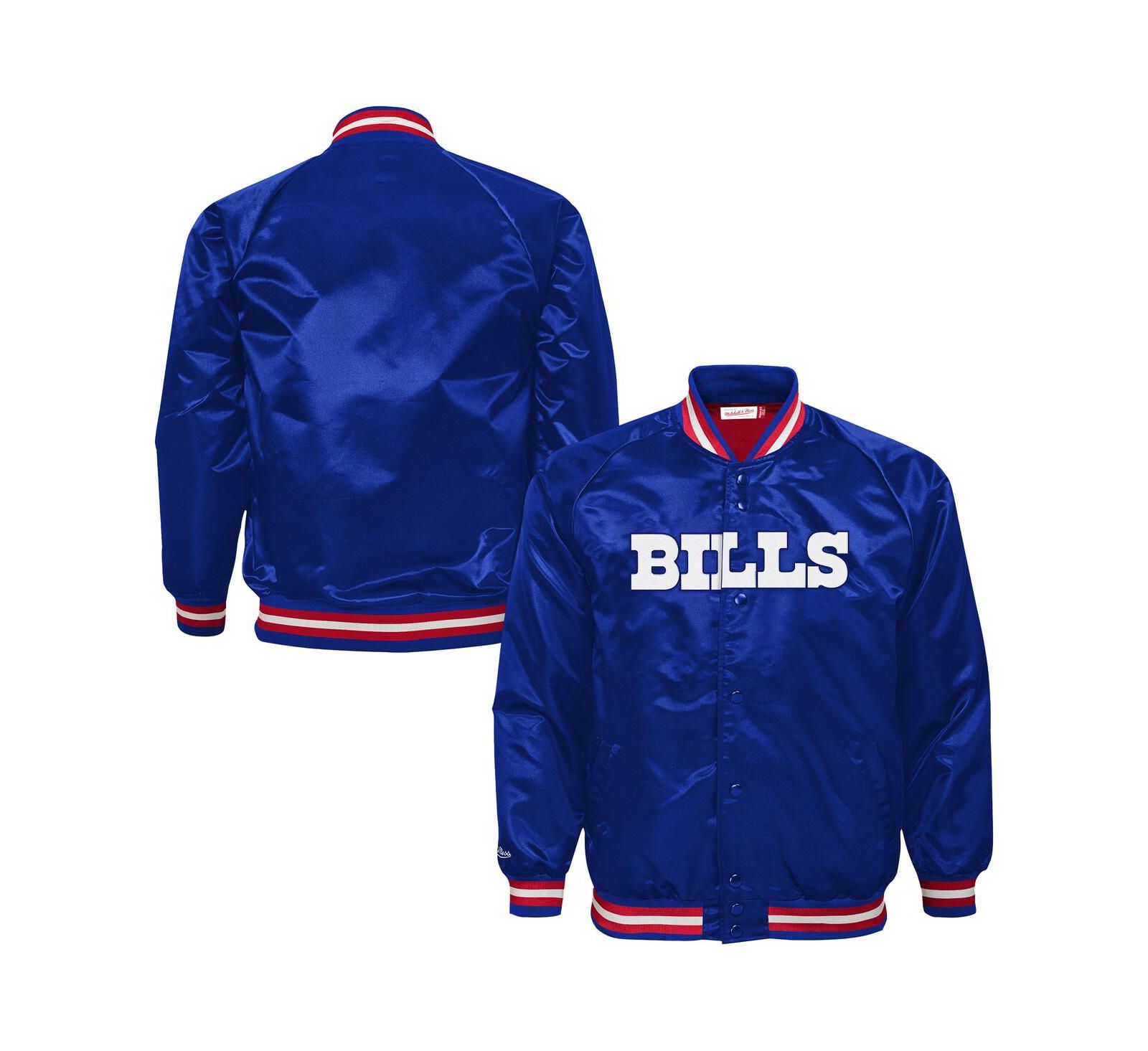 Mitchell & Ness Big Boys and Girls Royal Buffalo Bills Lightweight Full-Snap Satin Jacket