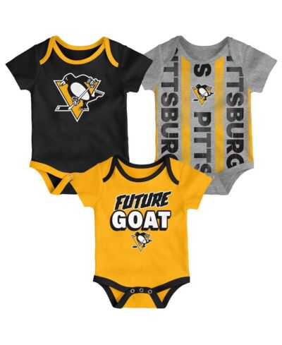 Outerstuff комплект боди для мальчиков и девочек Pittsburgh Penguins Loyal Buddies, 3 шт.