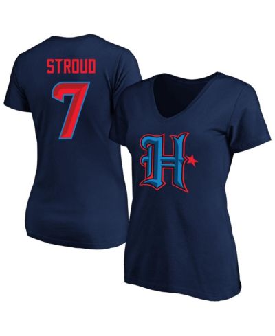 Футболка Nike Женская C.J. Stroud Navy Houston Texans Plus Size Fair Catch Name & Number Scoop Neck