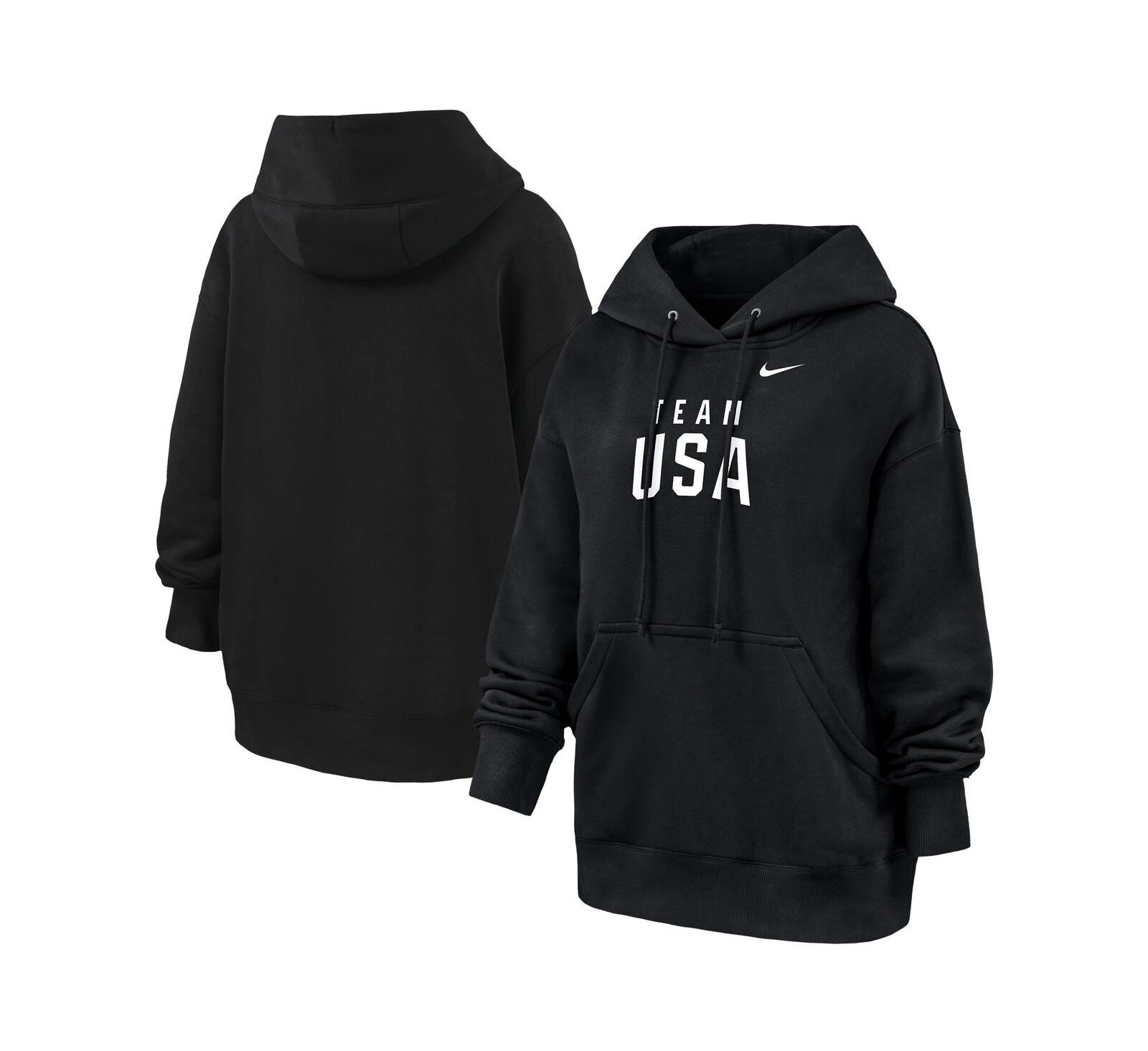 Женская оверсайз толстовка Nike Team USA Black Phoenix Fleece Hoodie