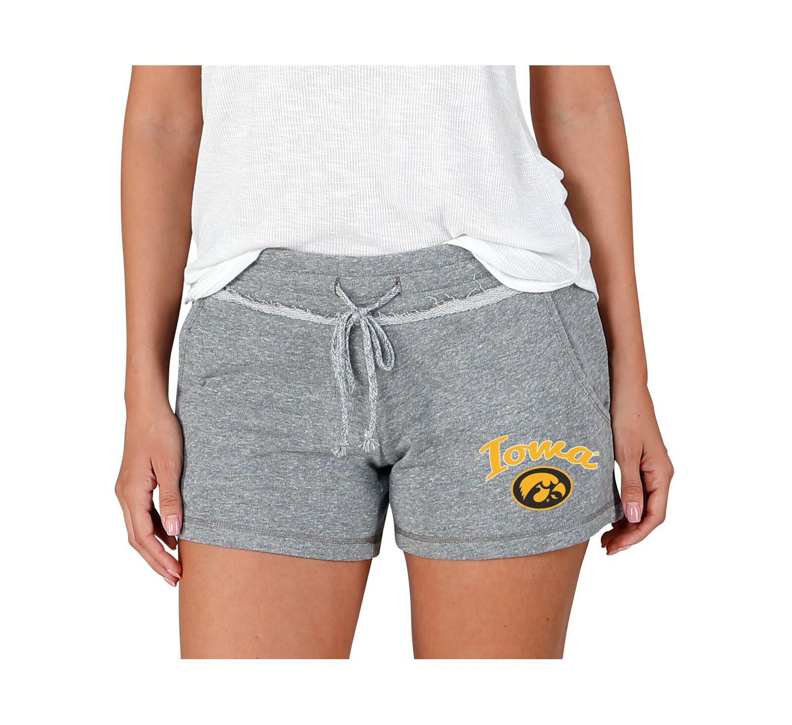 Concepts Sport Women's Gray Iowa Hawkeyes Mainstream Terry Shorts