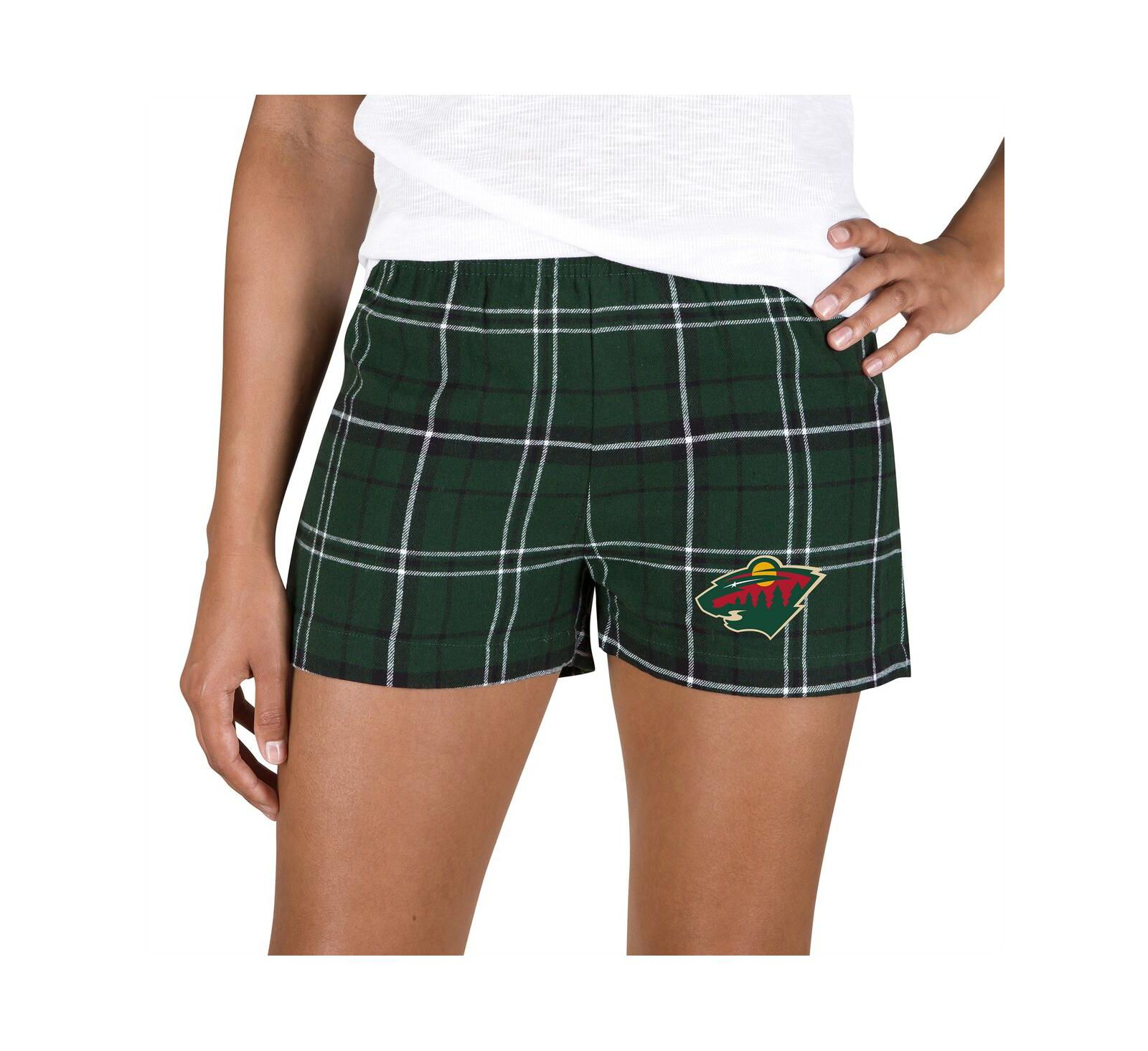 Concepts Sport Women's Hunter Green/Black Minnesota Wild Ultimate Flannel Shorts