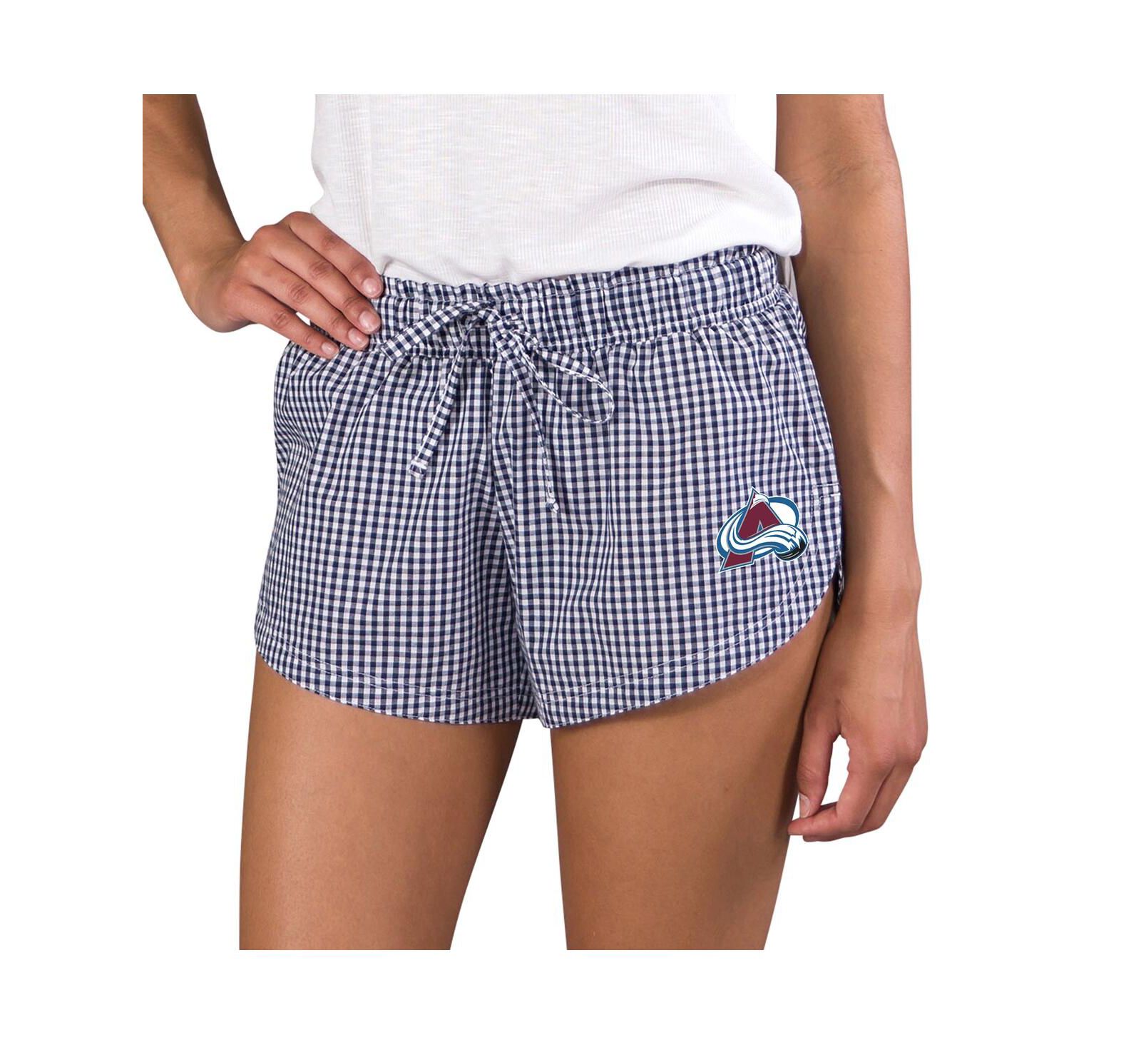Concepts Sport Women's Navy/White Colorado Avalanche Tradition Woven Shorts