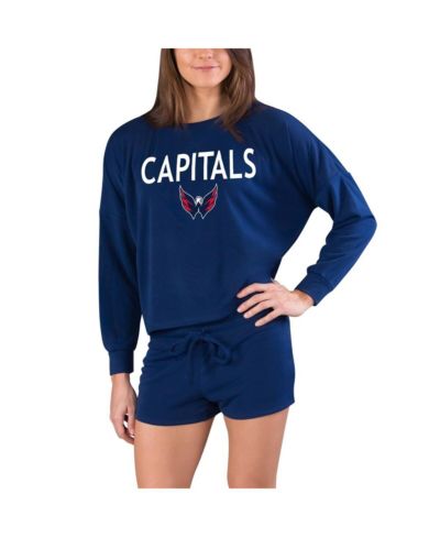 Concepts Sport Women's комплект из топа с длинным рукавом и шорт Washington Capitals