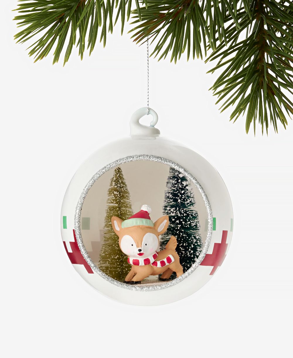 Holiday Lane Елочное украшение Merry Magic Lass Forest Deer Ball