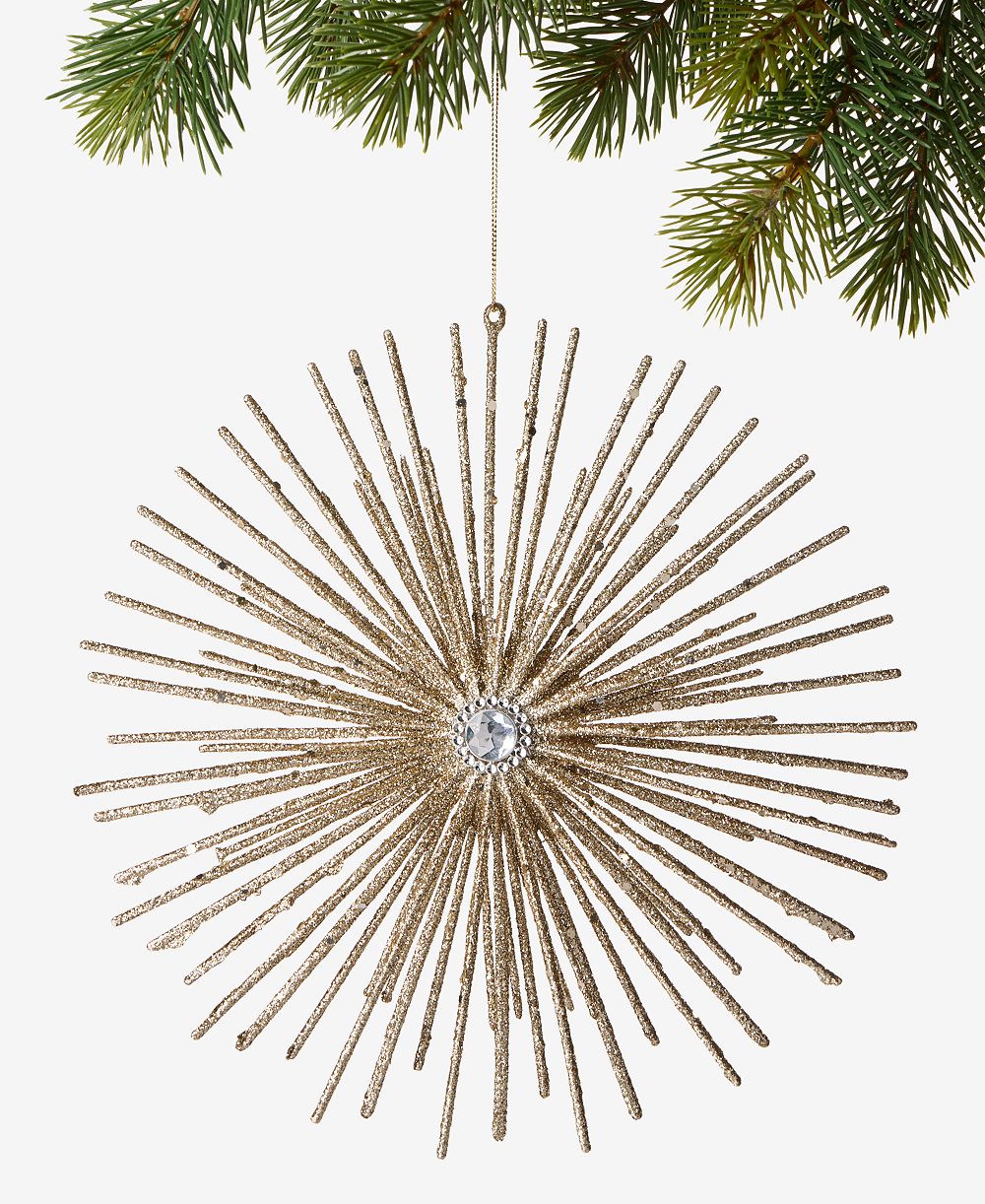 Holiday Lane Gilded Glamour Plastic Starburst Ornament, Macy's Exclusive