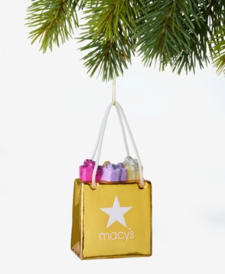 Украшение Holiday Lane в виде сумки Macy's Glass Macy's Shopping Bag, эксклюзив Macy's