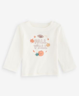 First Impressions Baby Boys' 3M-24M Mix & Match Long-Sleeve Fall Y'all T-Shirt, Macy's Exclusive